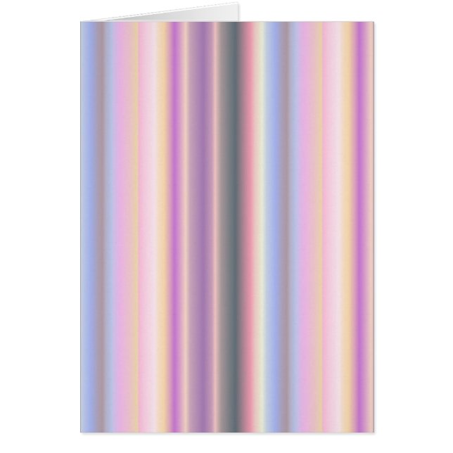 Pastel Rainbow Strips - Mönster Hälsningskort (Framsidan)