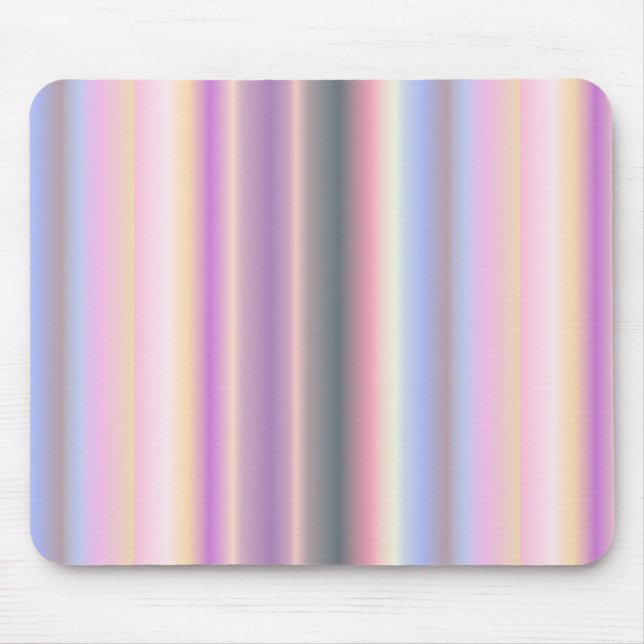 Pastel Rainbow Strips - Mönster Musmatta (Framsidan)