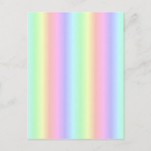 Pastel Rainbow Strips - Mönster Vykort