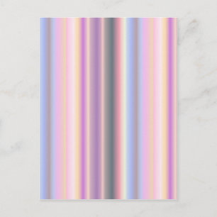 Pastel Rainbow Strips - Mönster Vykort