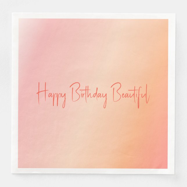 Pastel Rainbow Styled Pappersservett (Framsida)