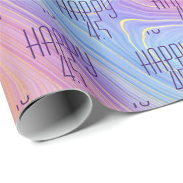 Pastel Rainbow Swirl 45:e födelsedag Papper Presentpapper