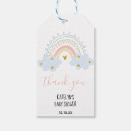 Pastel Rainbow Tack Märkre Presentetikett