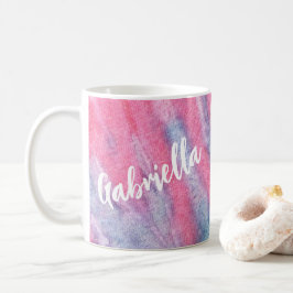 Pastel Rainbow Tie Dye Groovy Personlig Kaffemugg