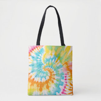 Pastel Rainbow Tie Dye Spiral Pattern Tygkasse