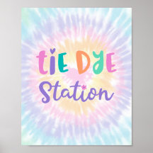 Pastel Rainbow Tie Dye Station Party
