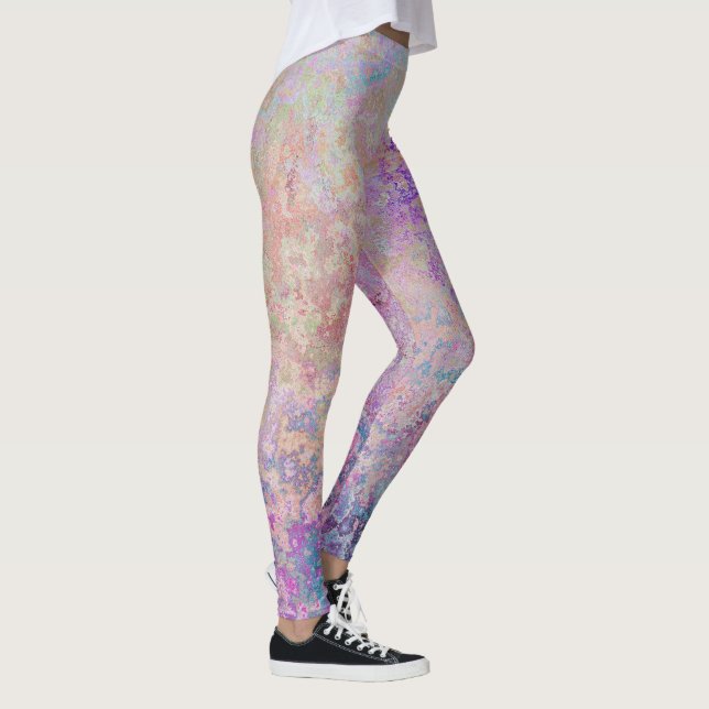 Pastel Rainbow Tie-Dye, Vår, sommartid Leggings (Höger)