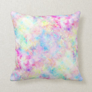 Pastel Rainbow Tie Dye Watercolor Kudde