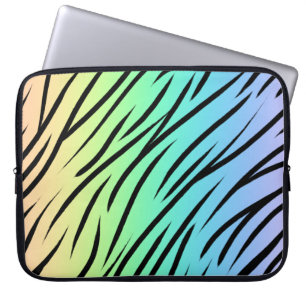 Pastel Rainbow Tiger Skriv ut Laptop sleeve