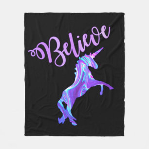Pastel Rainbow Tro Unicorn Fleecefilt