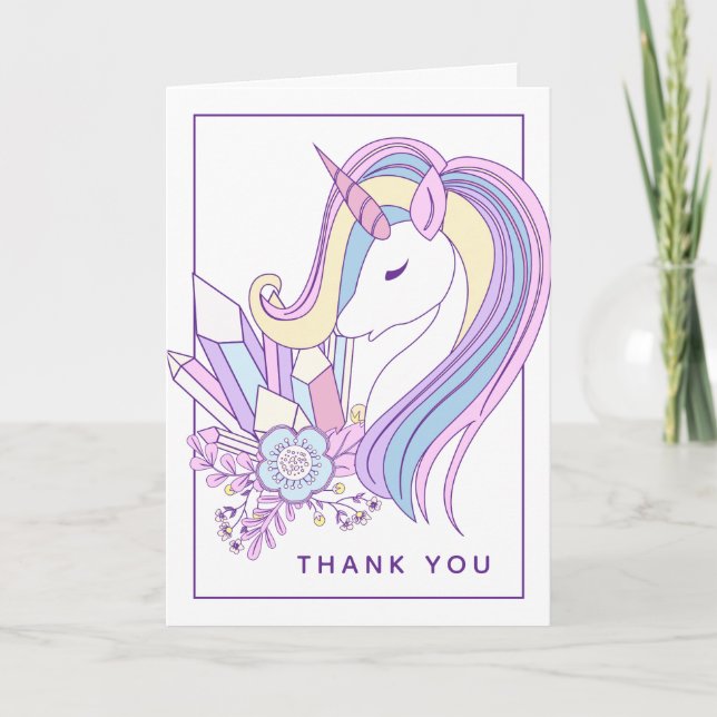 Pastel Rainbow Unicorn | TACK Kort (Framsida)