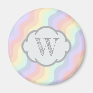 Pastel Rainbow Vågar Magnet
