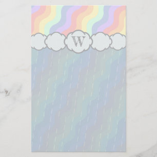 Pastel Rainbow Vågar Stationery Brevpapper