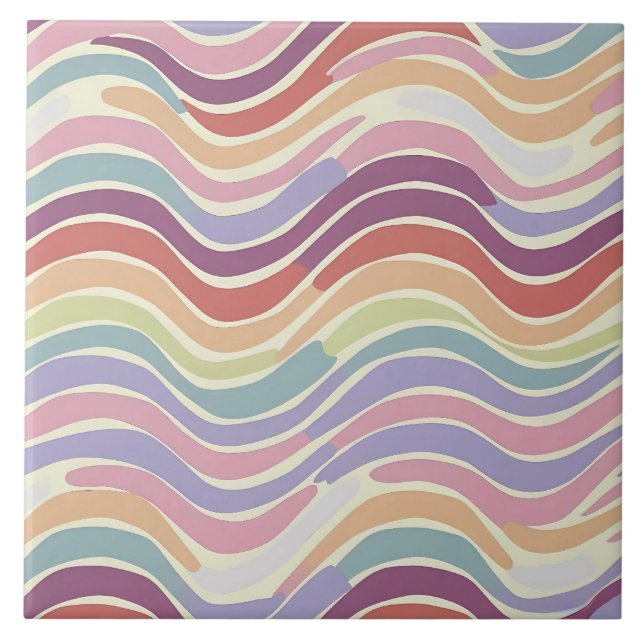 Pastel Rainbow vinkarare mönster big Kakelplatta (Framsidan)