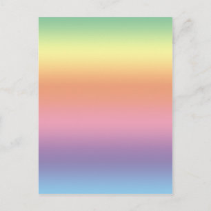 Pastel Rainbow Vykort
