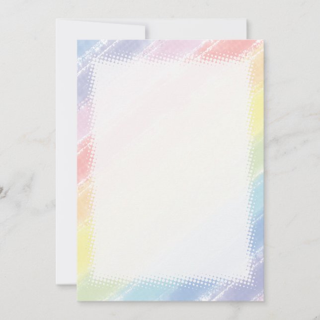 Pastel Rainbow Watercolor Blank DIY Kort (Framsida)