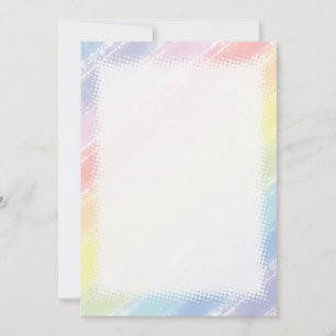 Pastel Rainbow Watercolor Blank DIY Kort