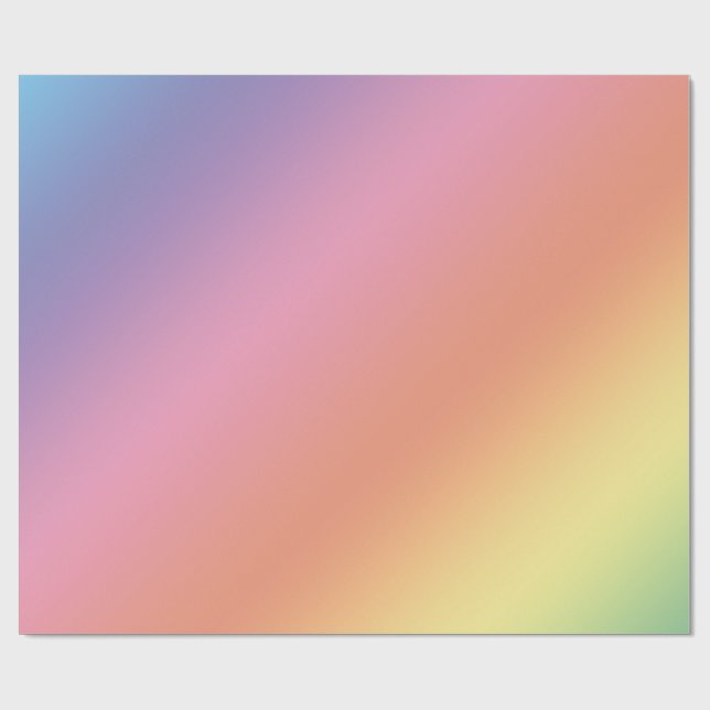 Pastel Rainbow Wrapping Paper Presentpapper (Platt)