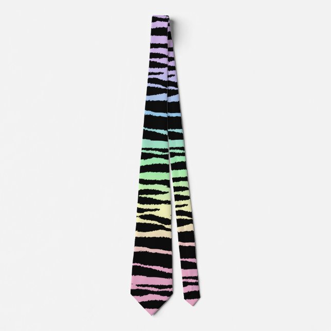 Pastel Rainbow 🦓 Zebra ränder Slips (Framsida)