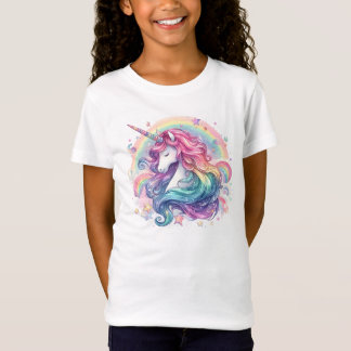 Pastel Rainbows With Unicorn T Shirt