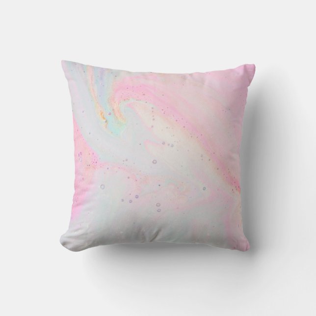 PASTEL RAINBOY MARBLE INSPIRED CUSHION KUDDE (Framsida)