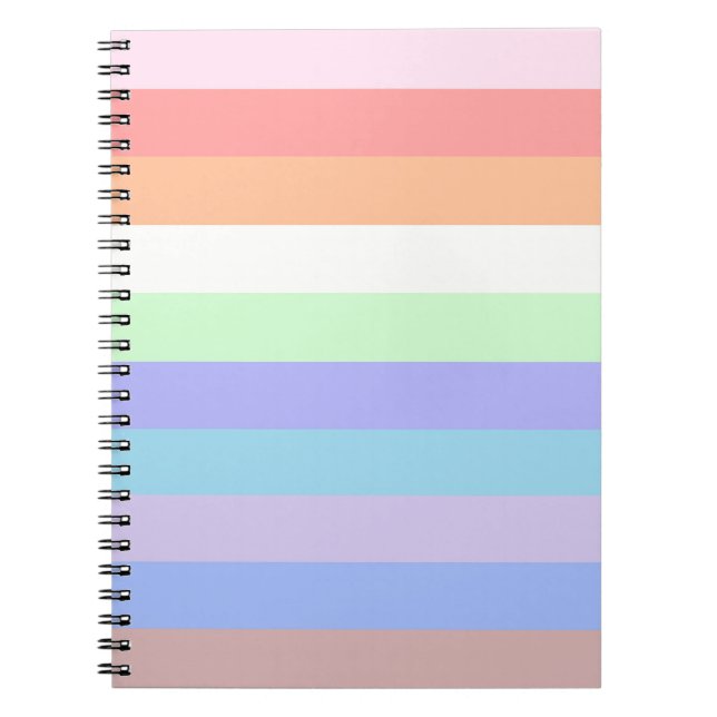 Pastel Rand Anteckningsbok Med Spiral (Framsidan)