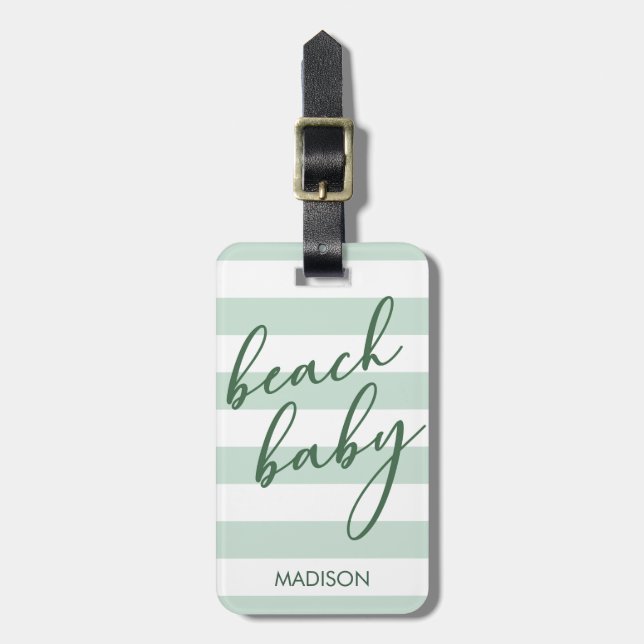 Pastel Rand Beach Baby Bagagebricka (Vertikal Framsida)