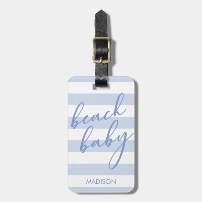 Pastel Rand Beach Baby Bagagebricka (Vertikal Framsida)