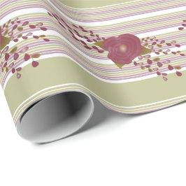Pastel Rand Blommigt Gift Wrap Presentpapper