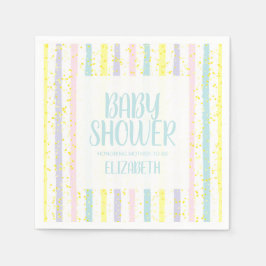 Pastel Rand Boy Baby Shower Pappersservett