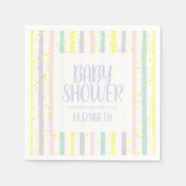 Pastel Rand Kön Neutral babystövel Pappersservett