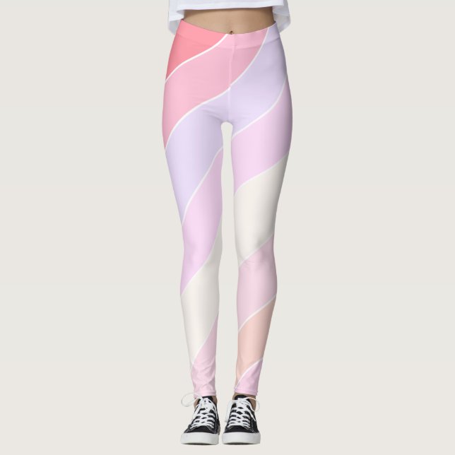 Pastel Rand Leggings (Framsida)