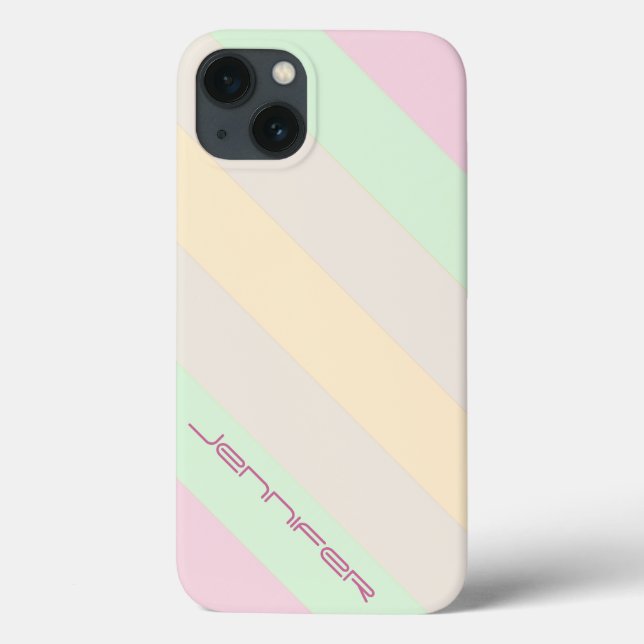 Pastel Rand minimalistisk Personlig Namn (Baksida)