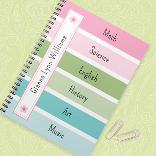 Pastel Rand Monogrammed Back to school Anteckningsbok