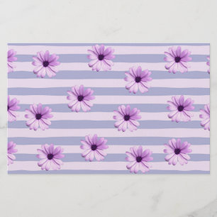 Pastel rand mönster med Daisy Brevpapper