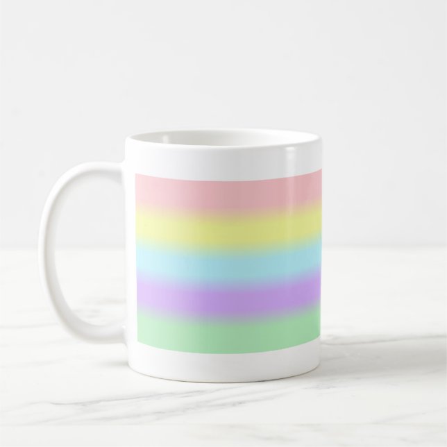 Pastel rand Mugg (Vänster)