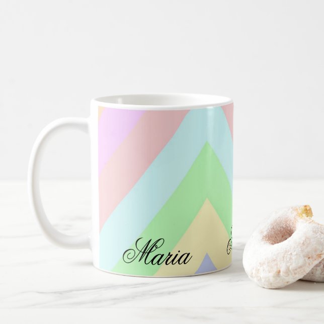 Pastel Rand Mugg (Med munk)