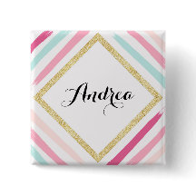 Pastel Rand och Guld Glitter Personlig