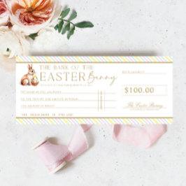 Pastel Rand Påsk Check Gift Voucher Card Inbjudningar