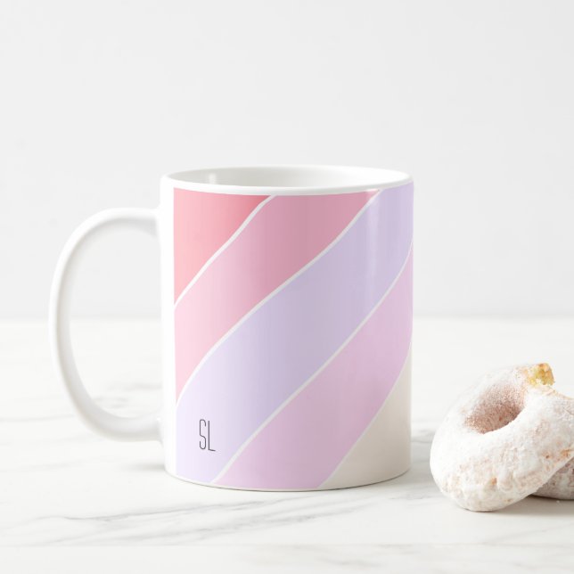 Pastel Rand Personlig Kaffemugg (Med munk)