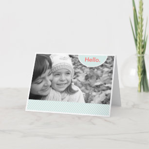 Pastel Rand Photo Ram Card Kort