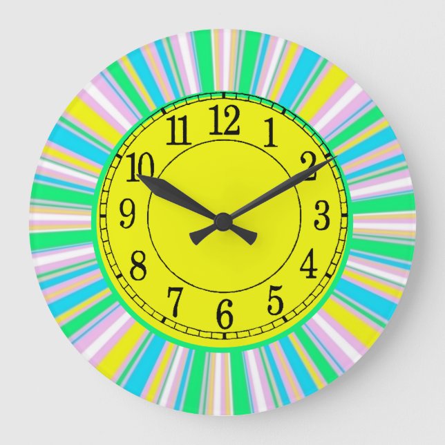 Pastel rand stor klocka (Framsida)