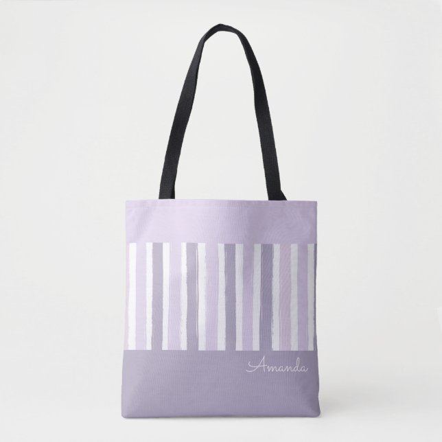 Pastel Rand Tote Bag Tygkasse (Framsida)