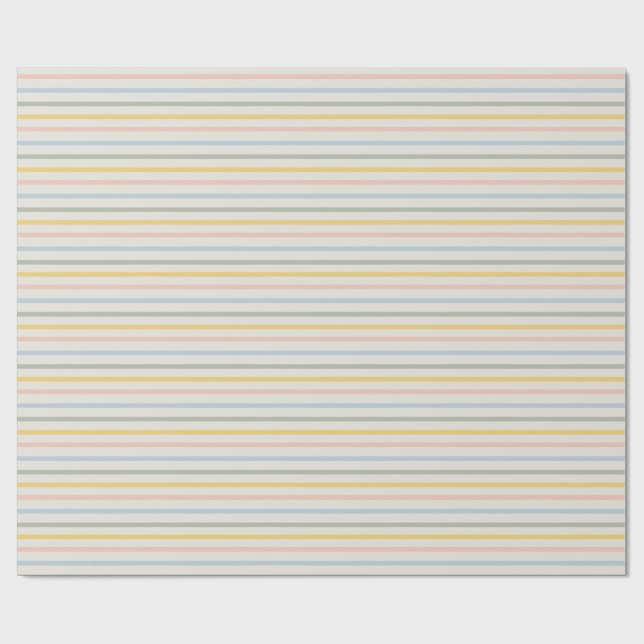 Pastel Rand Wrapping Papper Presentpapper (Platt)
