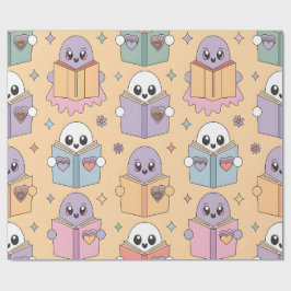 Pastel Reading Retro Spöken Kawaii Bok Älskare Presentpapper