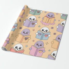 Pastel Reading Retro Spöken Kawaii Bok Älskare Presentpapper