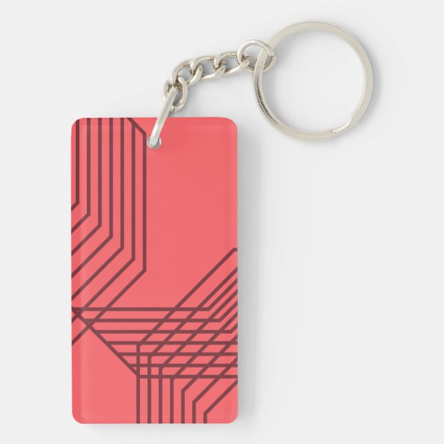 Pastel Red, enkel, modern, geometrisk design (Baksidan)