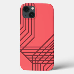 Pastel Red, enkel, modern, geometrisk design