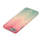 Pastel Red Rosa Turcos Ombre Chevron Mönster Case-Mate iPhone Skal (Botten)