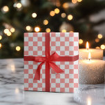 Pastel Red White Checkerboard-Vintage Presentpapper<br><div class="desc">Klistra in Vintage för röd och vit kontrollerbar kontrollerbar Papper</div>